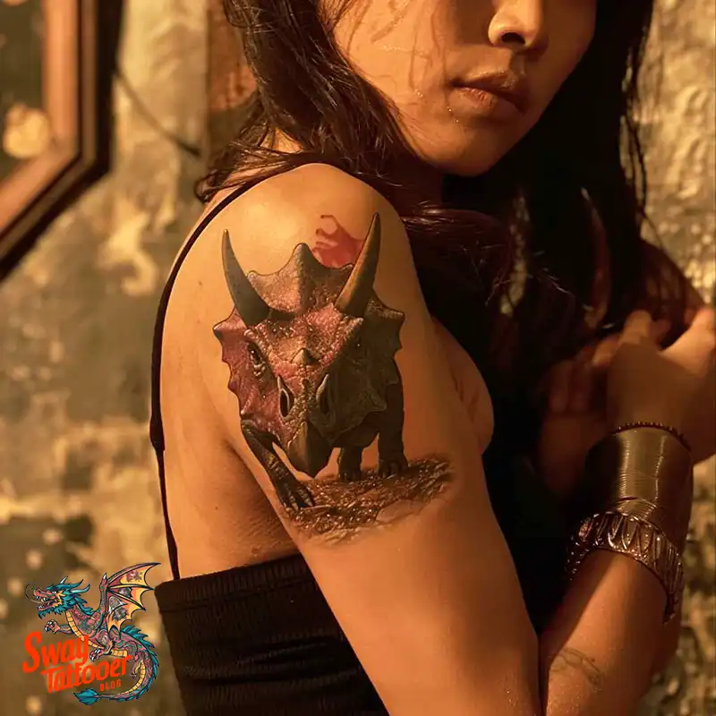 120 Triceratops Tattoo Design Ideas: Roaring Bold Ink 43 triceratops tattoo