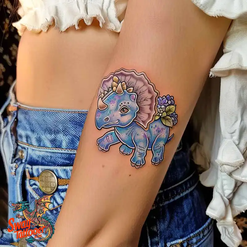 120 Triceratops Tattoo Design Ideas: Roaring Bold Ink 42 triceratops tattoo