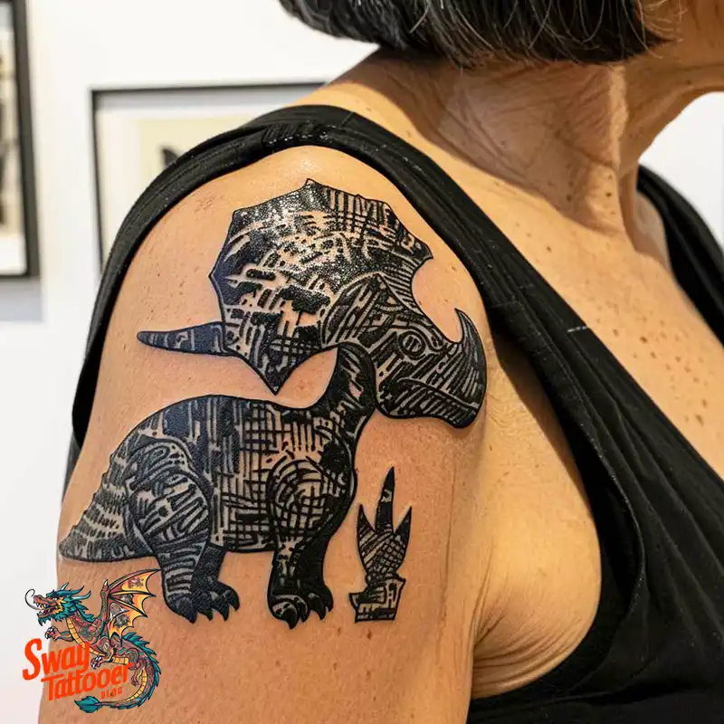 120 Triceratops Tattoo Design Ideas: Roaring Bold Ink 40 triceratops tattoo