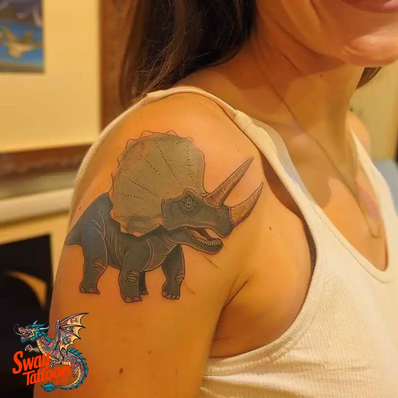120 Triceratops Tattoo Design Ideas: Roaring Bold Ink 37 triceratops tattoo