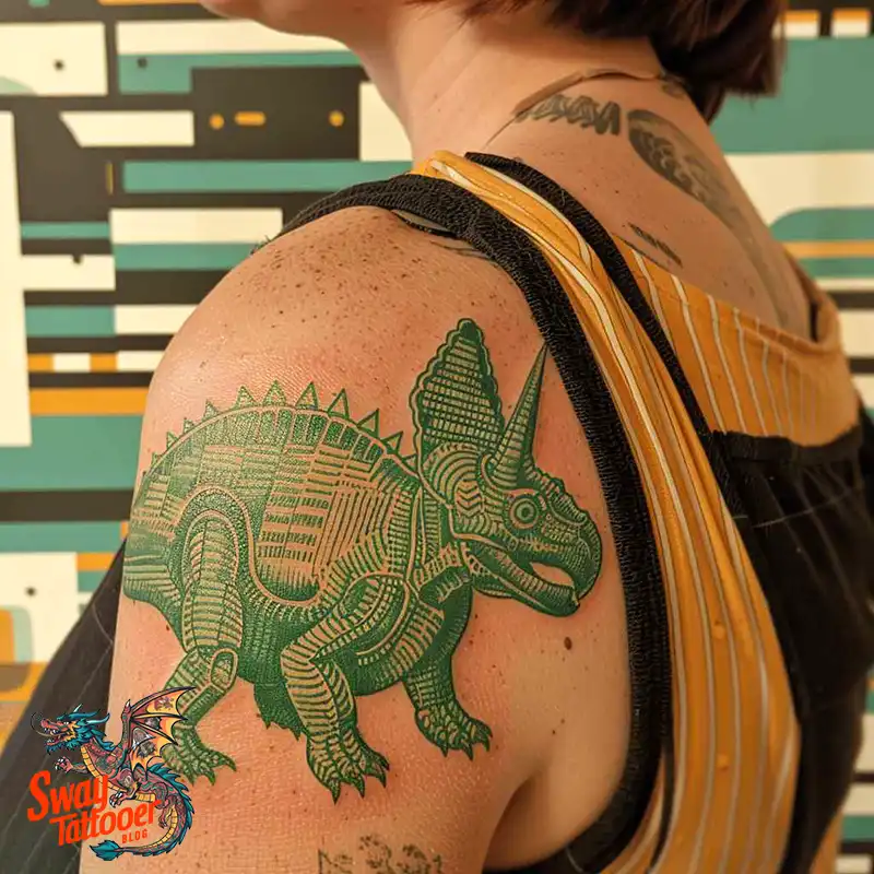 120 Triceratops Tattoo Design Ideas: Roaring Bold Ink 32 triceratops tattoo