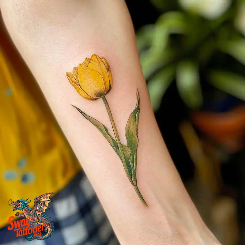 120 Tulip Tattoo Design Ideas: Blooming Beauty and Meaning 20 tulip 100