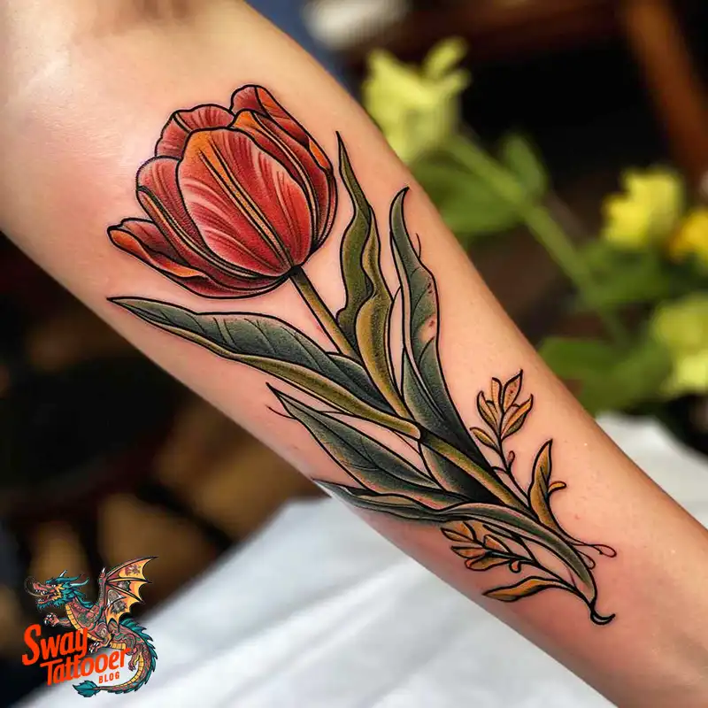 120 Tulip Tattoo Design Ideas: Blooming Beauty and Meaning 15 tulip 105