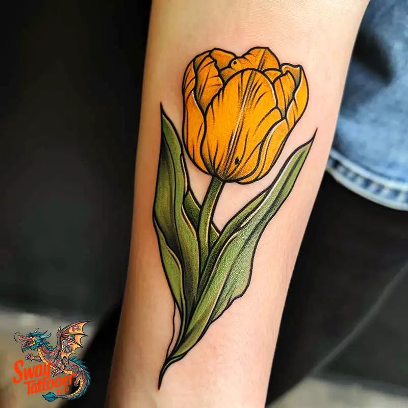 120 Tulip Tattoo Design Ideas: Blooming Beauty and Meaning 10 tulip 110