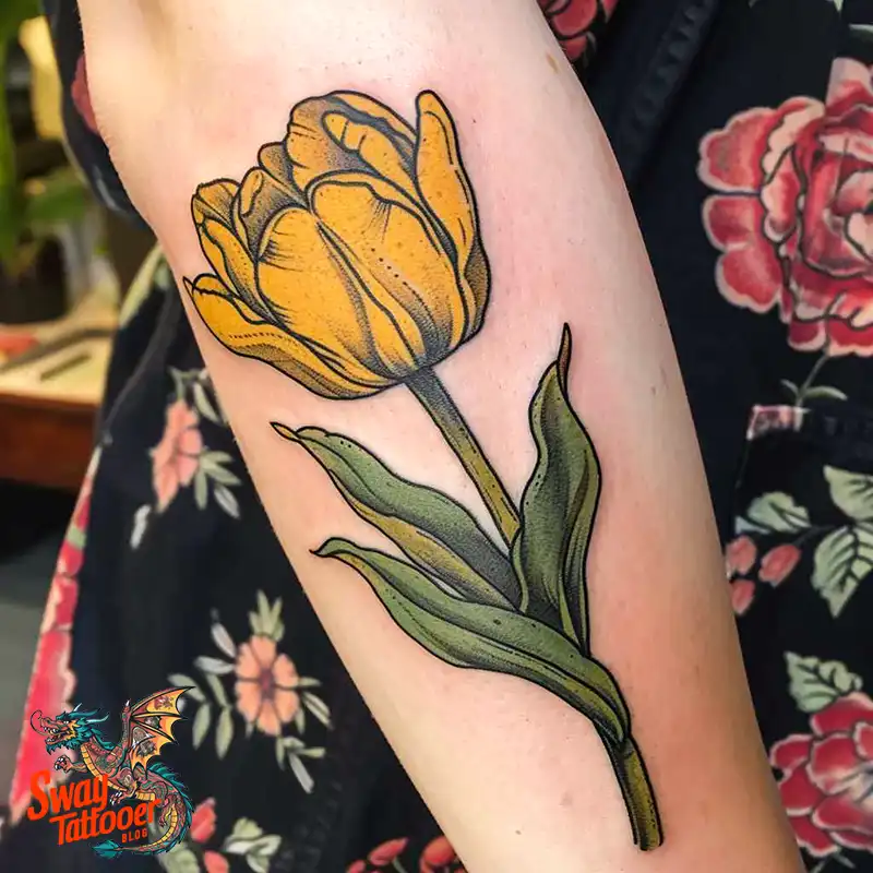 120 Tulip Tattoo Design Ideas: Blooming Beauty and Meaning 9 tulip 111