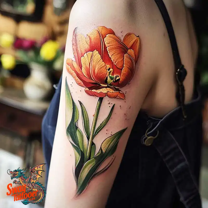 120 Tulip Tattoo Design Ideas: Blooming Beauty and Meaning 8 tulip 112