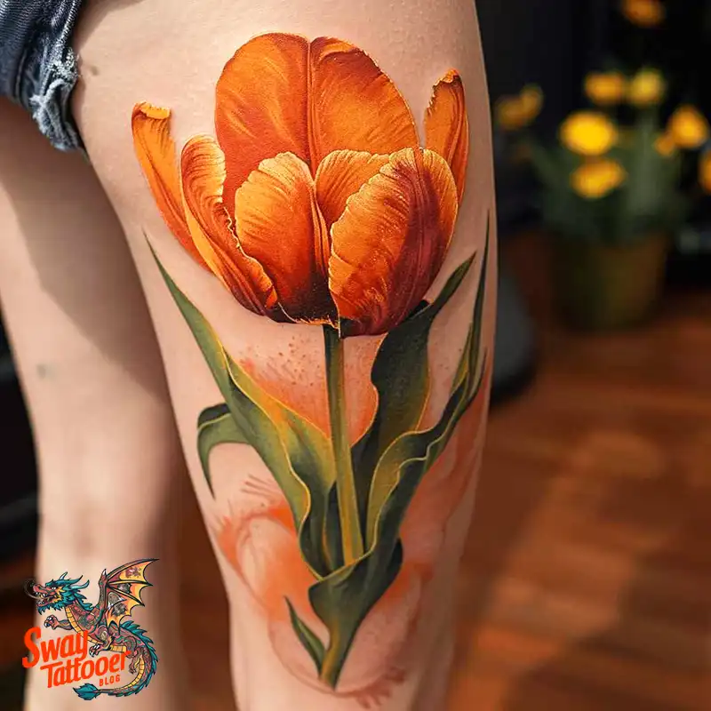 120 Tulip Tattoo Design Ideas: Blooming Beauty and Meaning 7 tulip 113