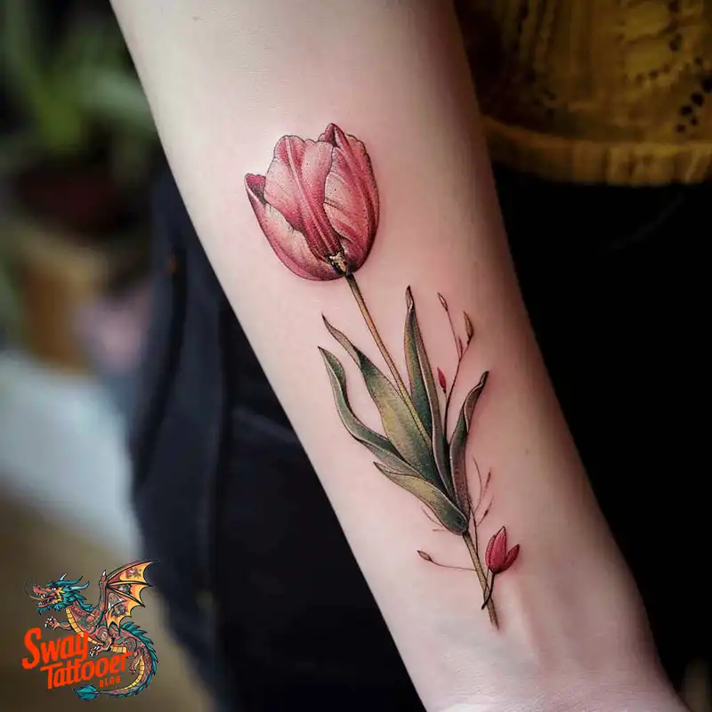 120 Tulip Tattoo Design Ideas: Blooming Beauty and Meaning 5 tulip 115