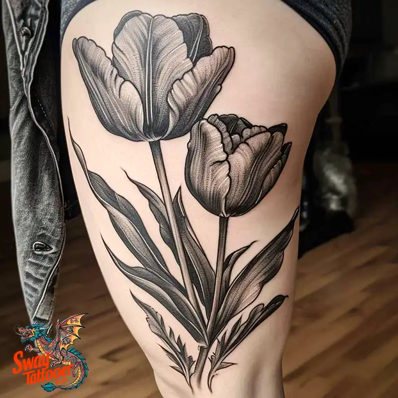 120 Tulip Tattoo Design Ideas: Blooming Beauty and Meaning 108 tulip 12