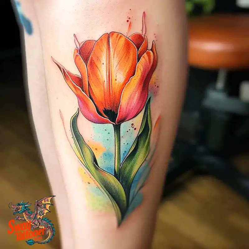 120 Tulip Tattoo Design Ideas: Blooming Beauty and Meaning 101 tulip 20
