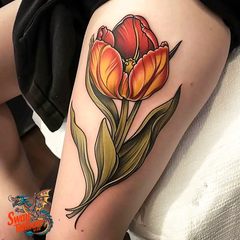 120 Tulip Tattoo Design Ideas: Blooming Beauty and Meaning 90 tulip 30