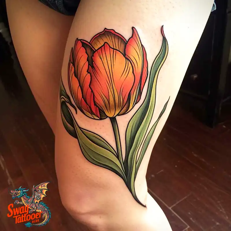 120 Tulip Tattoo Design Ideas: Blooming Beauty and Meaning 88 tulip 32