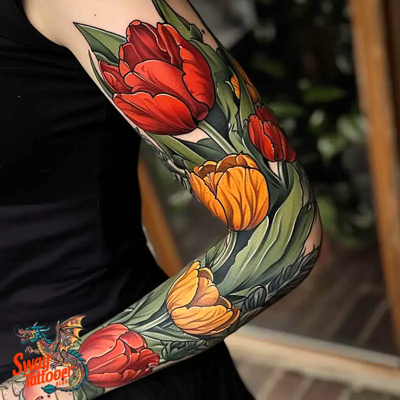 120 Tulip Tattoo Design Ideas: Blooming Beauty and Meaning 86 tulip 34