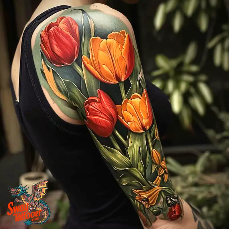120 Tulip Tattoo Design Ideas: Blooming Beauty and Meaning 84 tulip 36