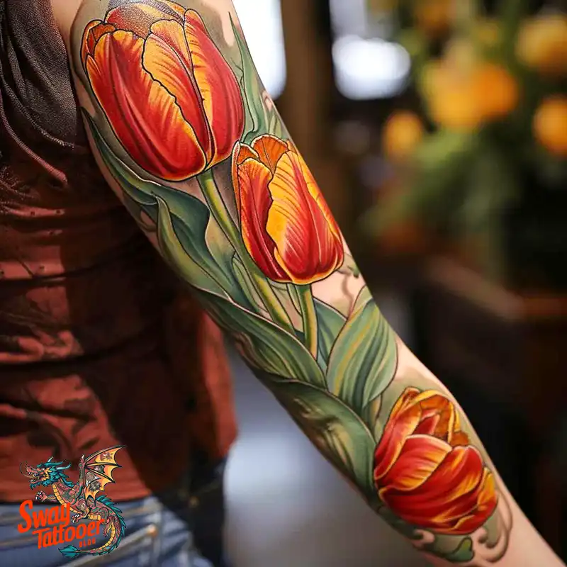 120 Tulip Tattoo Design Ideas: Blooming Beauty and Meaning 83 tulip 37