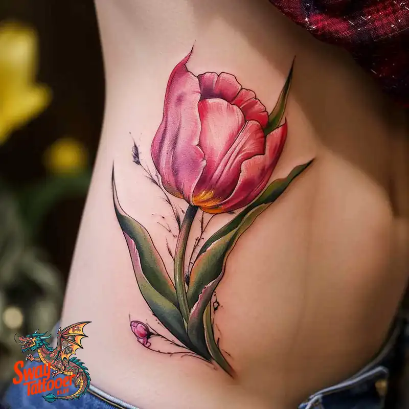 120 Tulip Tattoo Design Ideas: Blooming Beauty and Meaning 82 tulip 38