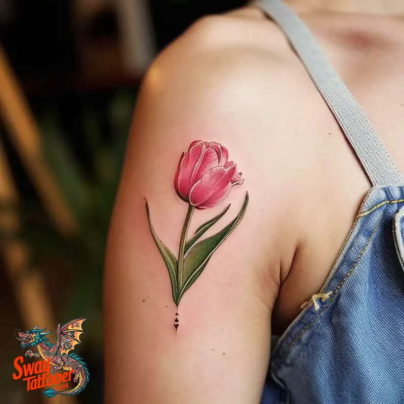 120 Tulip Tattoo Design Ideas: Blooming Beauty and Meaning 75 tulip 44