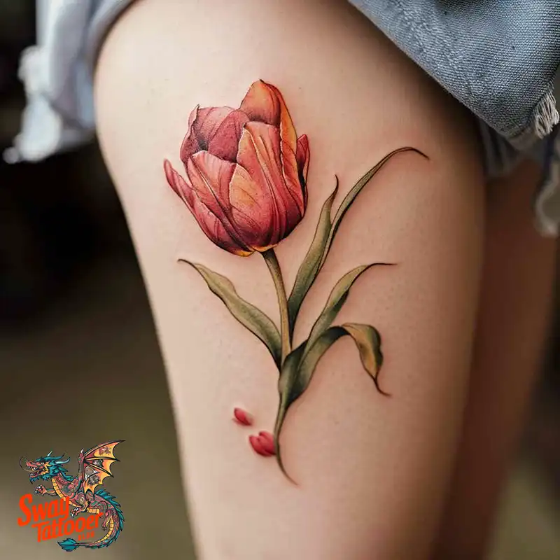 120 Tulip Tattoo Design Ideas: Blooming Beauty and Meaning 76 tulip 45
