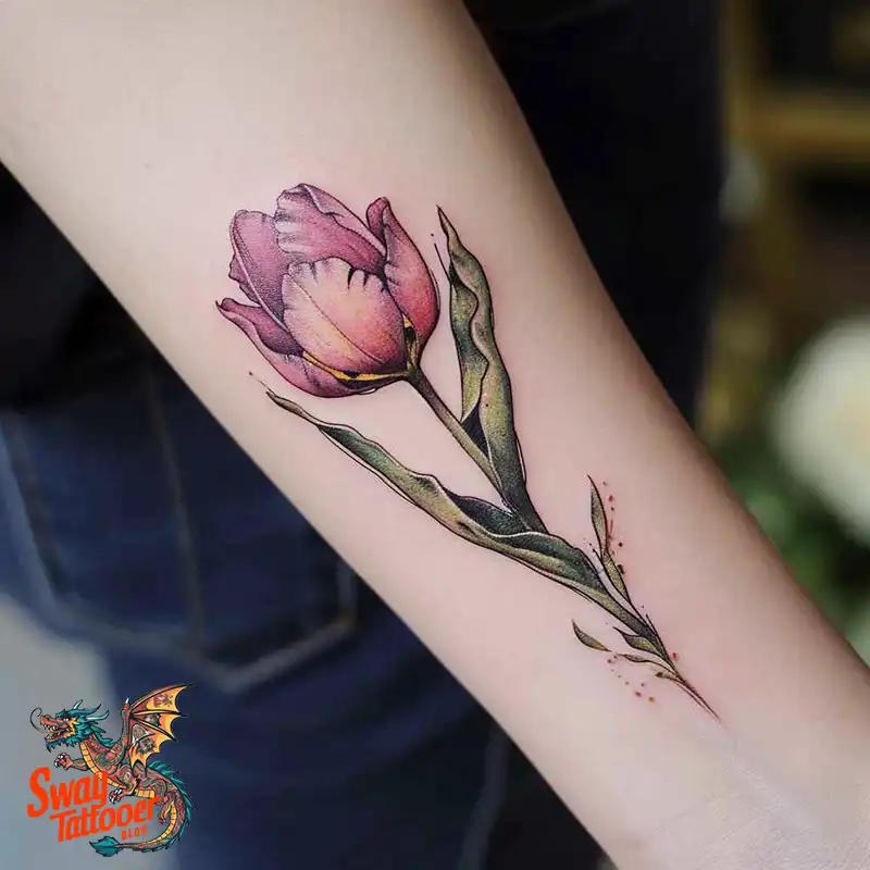 120 Tulip Tattoo Design Ideas: Blooming Beauty and Meaning 72 tulip 48