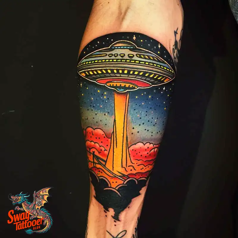 100 UFO Tattoo Design Ideas: Explore Out-of-This-World Ink 79 UFO Tattoo