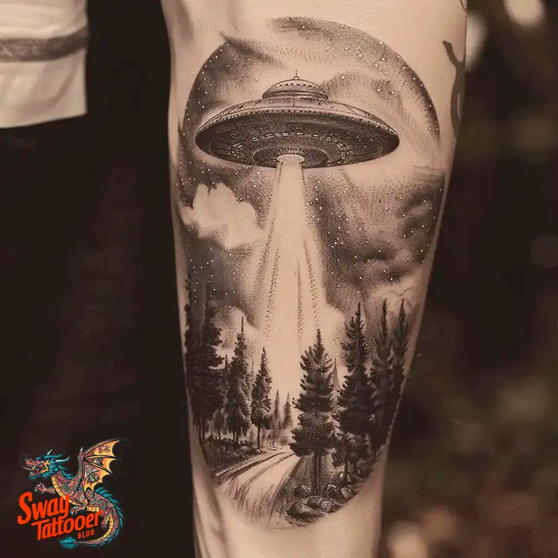 100 UFO Tattoo Design Ideas: Explore Out-of-This-World Ink 74 UFO Tattoo