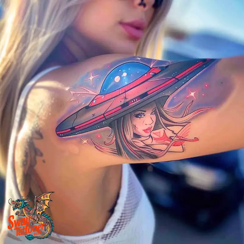 100 UFO Tattoo Design Ideas: Explore Out-of-This-World Ink 72 UFO Tattoo