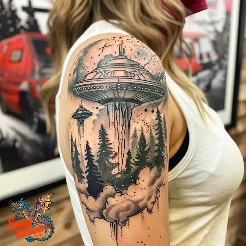 100 UFO Tattoo Design Ideas: Explore Out-of-This-World Ink 60 UFO Tattoo