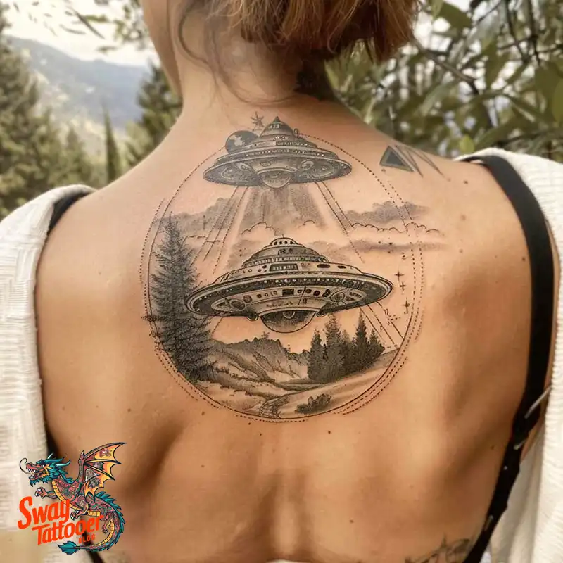 100 UFO Tattoo Design Ideas: Explore Out-of-This-World Ink 59 UFO Tattoo