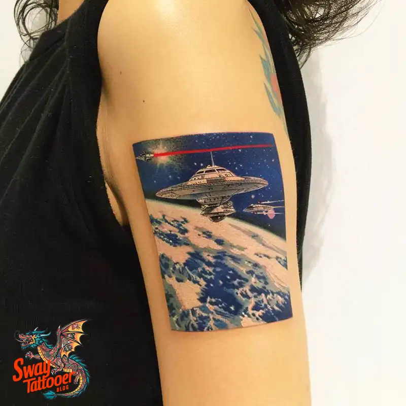 100 UFO Tattoo Design Ideas: Explore Out-of-This-World Ink 58 UFO Tattoo