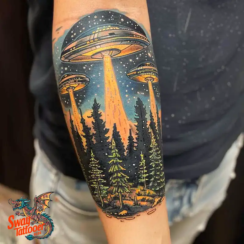 100 UFO Tattoo Design Ideas: Explore Out-of-This-World Ink 97 UFO Tattoo