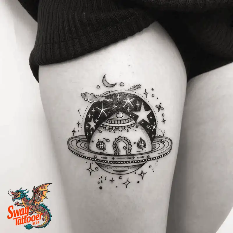 100 UFO Tattoo Design Ideas: Explore Out-of-This-World Ink 27 UFO Tattoo