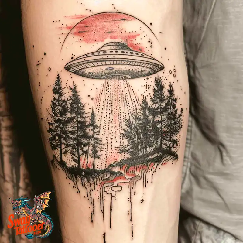 100 UFO Tattoo Design Ideas: Explore Out-of-This-World Ink 98 UFO Tattoo