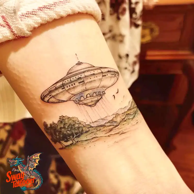 100 UFO Tattoo Design Ideas: Explore Out-of-This-World Ink 15 UFO Tattoo