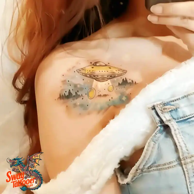 100 UFO Tattoo Design Ideas: Explore Out-of-This-World Ink 13 UFO Tattoo