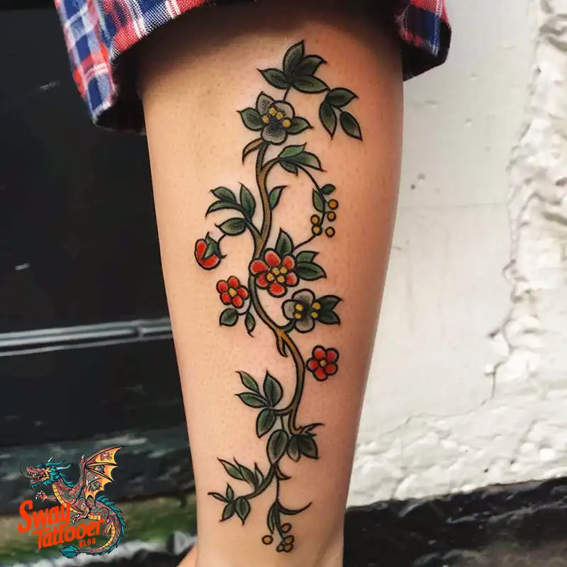 100 Vine Tattoo Design Ideas: Nature-Inspired Body Art 82 vine tattoo