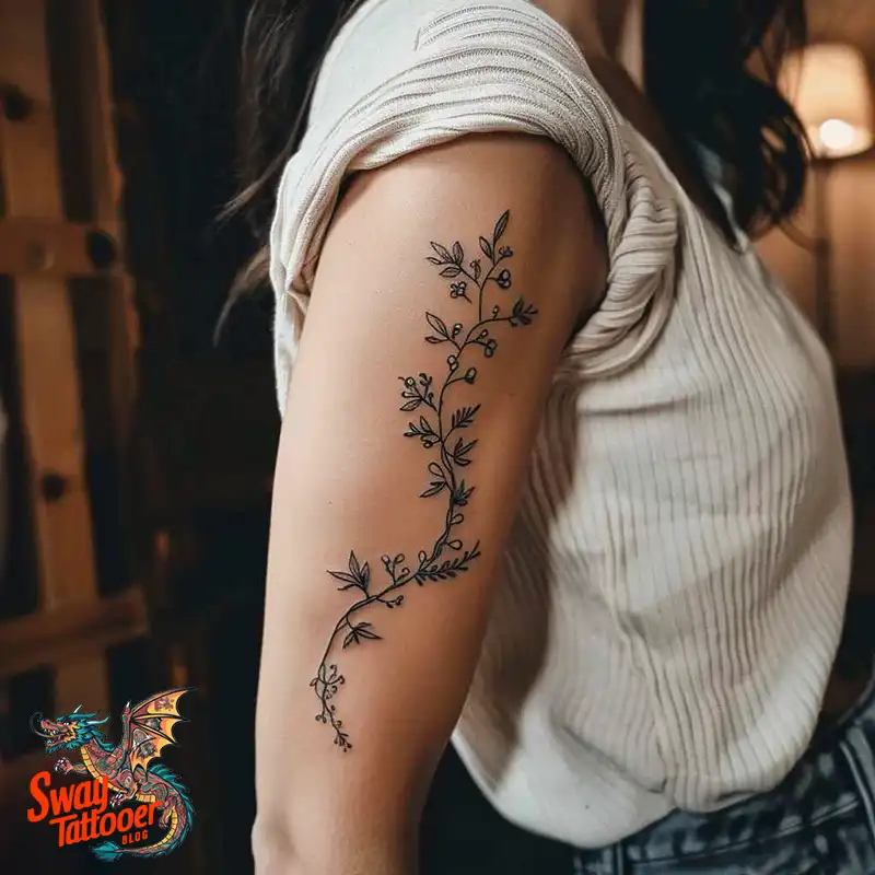 100 Vine Tattoo Design Ideas: Nature-Inspired Body Art 22 vine tattoo