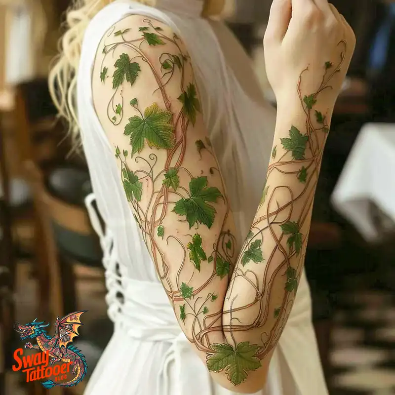 100 Vine Tattoo Design Ideas: Nature-Inspired Body Art 3 vine tattoo