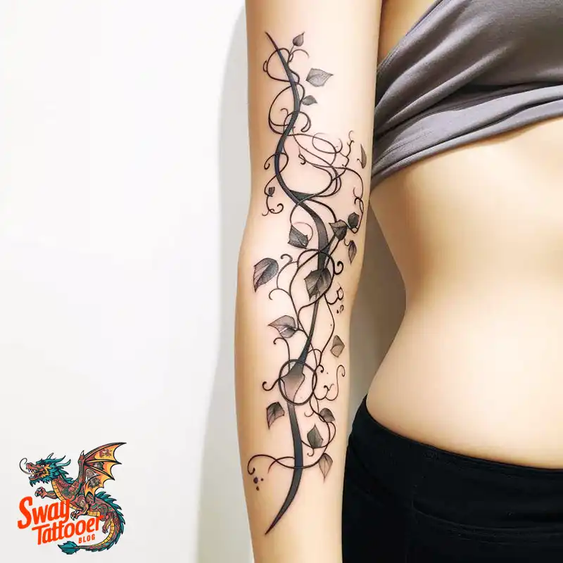 100 Vine on Leg and Arm Tattoo Designs : Nature's Art 88 vine on arm tattoo