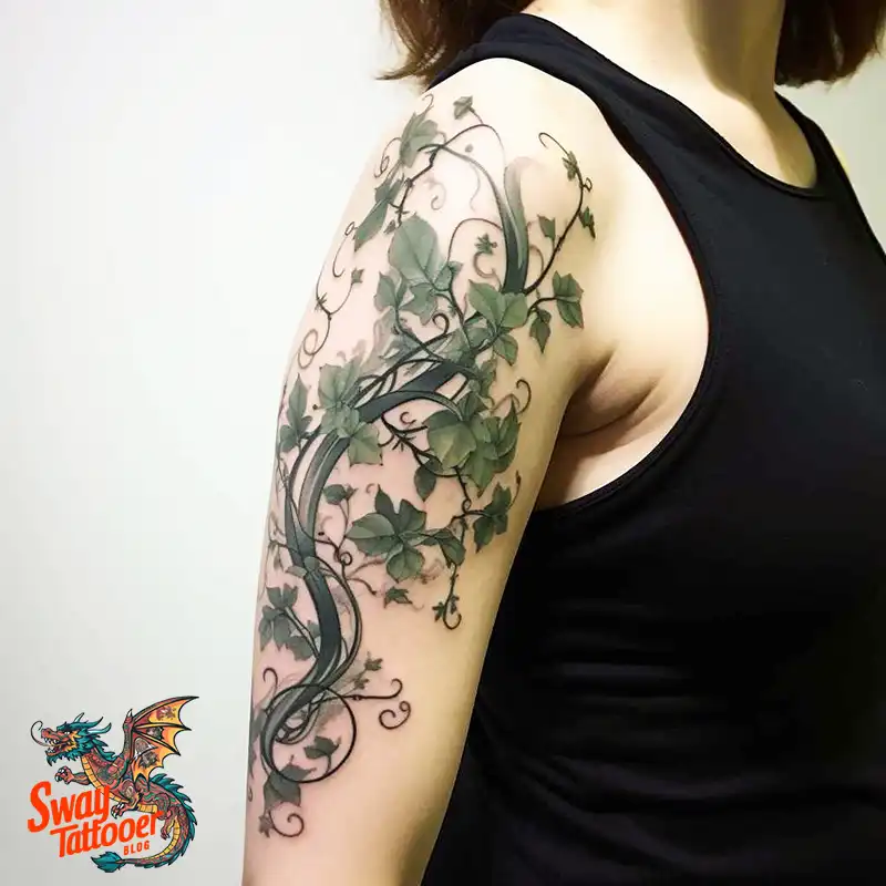 100 Vine on Leg and Arm Tattoo Designs : Nature's Art 87 vine on arm tattoo