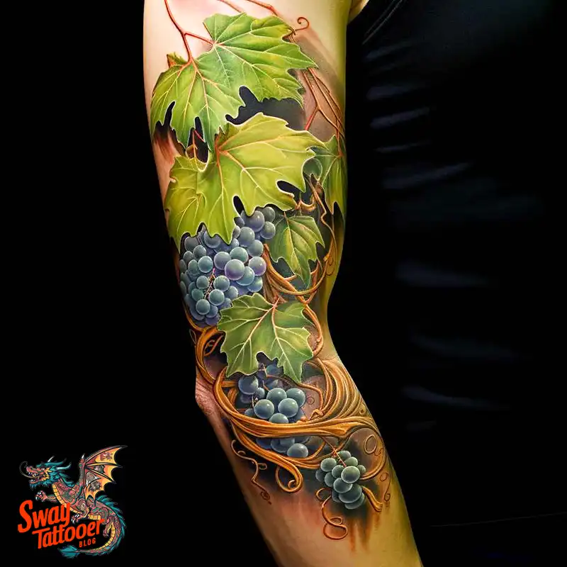 100 Vine on Leg and Arm Tattoo Designs : Nature's Art 79 vine on arm tattoo