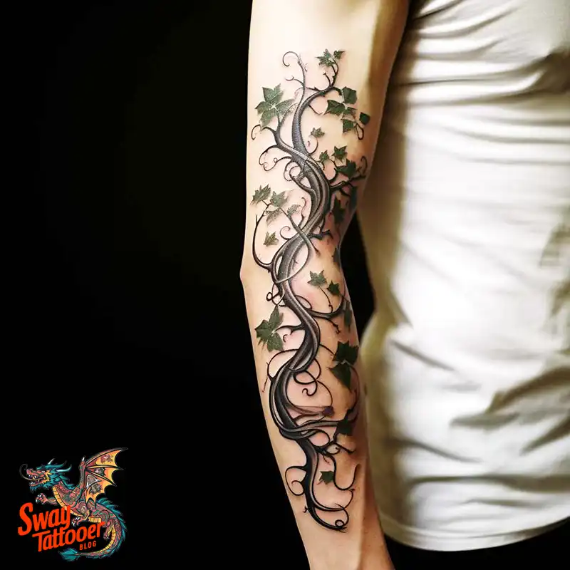 100 Vine on Leg and Arm Tattoo Designs : Nature's Art 86 vine on arm tattoo