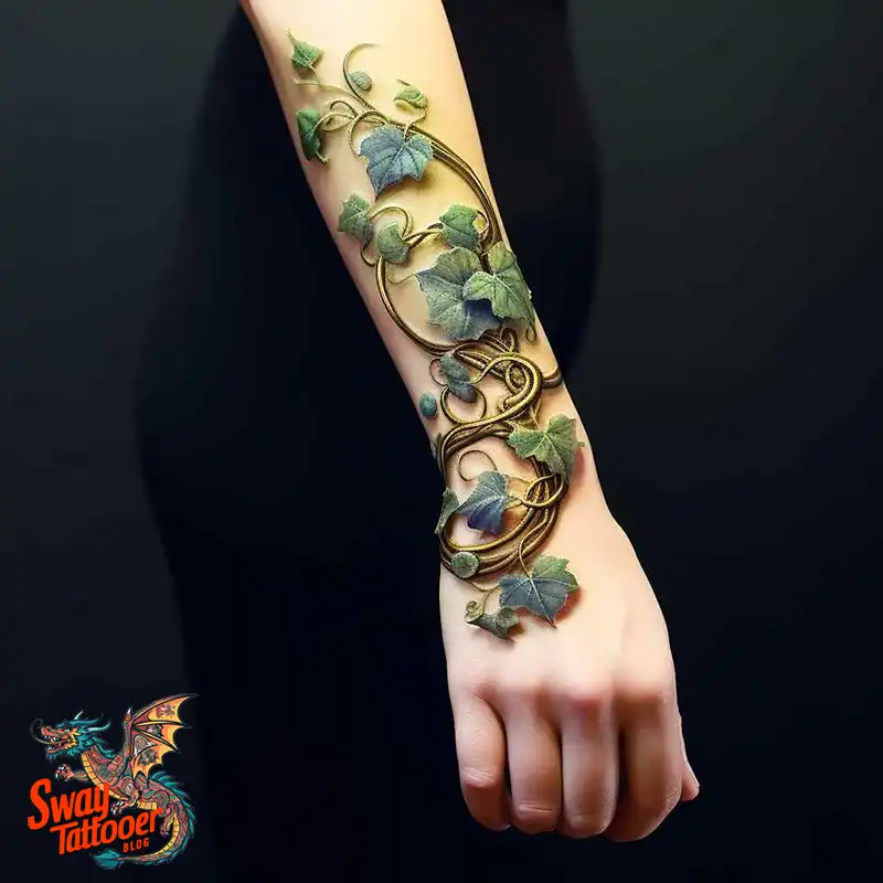 100 Vine on Leg and Arm Tattoo Designs : Nature's Art 72 vine on arm tattoo
