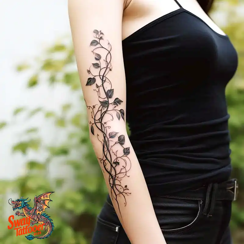 100 Vine on Leg and Arm Tattoo Designs : Nature's Art 73 vine on arm tattoo