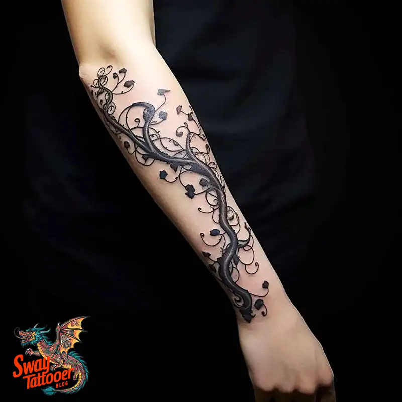 100 Vine on Leg and Arm Tattoo Designs : Nature's Art 66 vine on arm tattoo