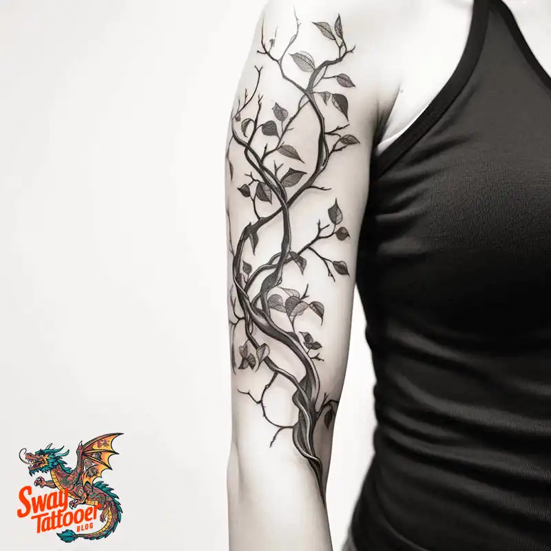 100 Vine on Leg and Arm Tattoo Designs : Nature's Art 63 vine on arm tattoo