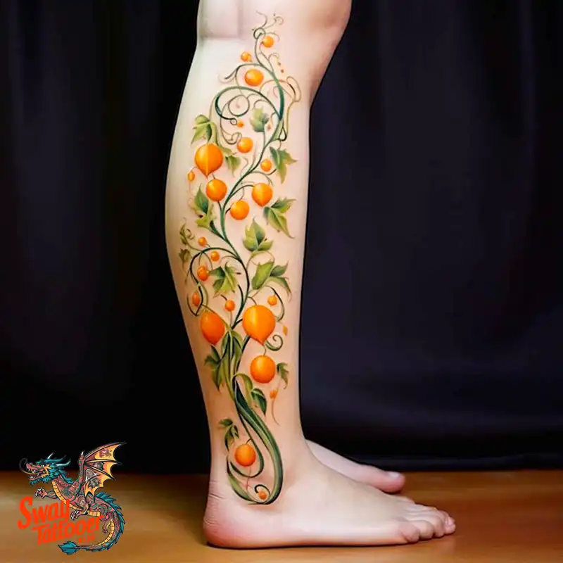100 Vine on Leg and Arm Tattoo Designs : Nature's Art 35 vine on leg tattoo