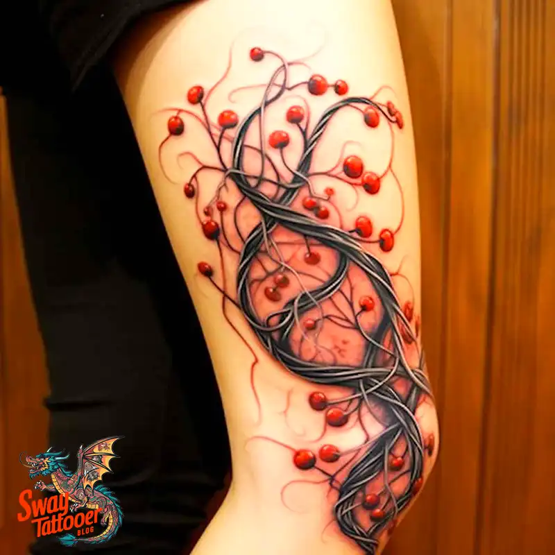 100 Vine on Leg and Arm Tattoo Designs : Nature's Art 32 vine on leg tattoo