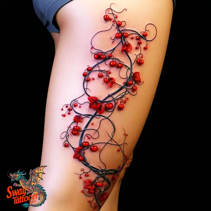 100 Vine on Leg and Arm Tattoo Designs : Nature's Art 31 vine on leg tattoo