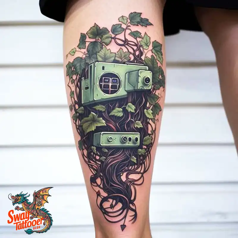 100 Vine on Leg and Arm Tattoo Designs : Nature's Art 29 vine on leg tattoo