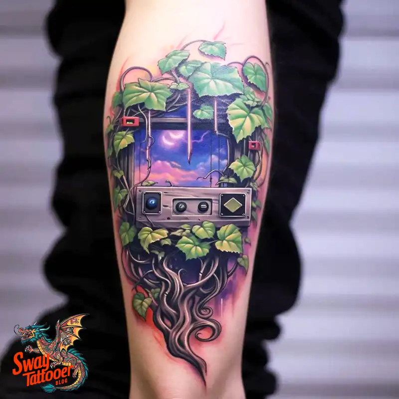 100 Vine on Leg and Arm Tattoo Designs : Nature's Art 30 vine on leg tattoo